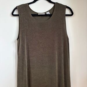 Chico's Sleeveless Khaki Tank Top